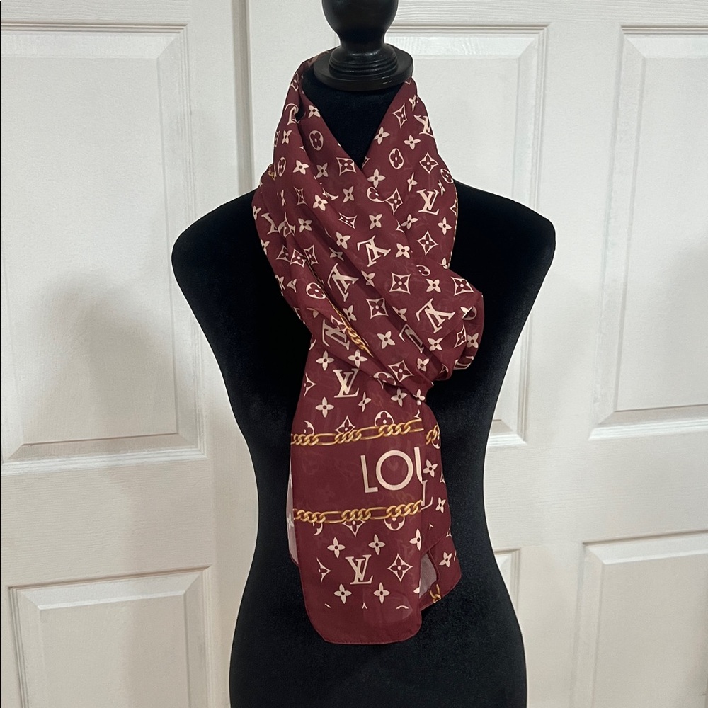 (( not authentic))NEW❤️LV Chiffon Shawl - Picture 15 of 17
